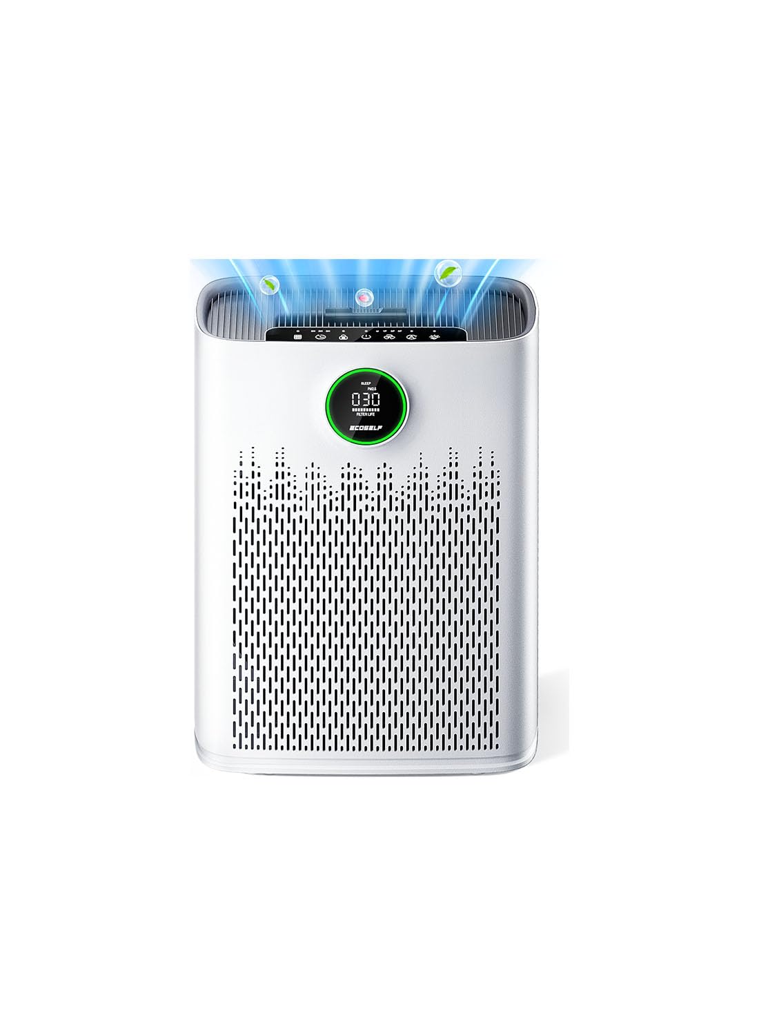 Photo 1 of Air Purifiers for Home Large Room, Cover Up to 2400 Ft² with True HEPA Filter, Smart Mode, PM2.5 Air Quality Display, 22dB Sleep Mode, Aromatherapy with 2X-Purification & 360°Air Outlet, HAP603, White