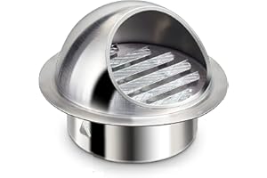 4 Inch Wall Vent Cover Allvent Stainless Steel Round Exhaust Grille Ventilation Outlet Wall Air Vent Dryer Hood External Extractor