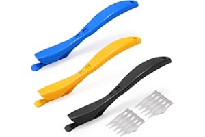 Gomake Wrapping Paper Cutter 3PCS Gift Wrap Cutter,Concealed Blade Safety Knife with 10 Replaceable Blade for Birthday Paper Gift Wrapping Paper Roll Cutter and Christmas Wrapping Paper Cutter Tool