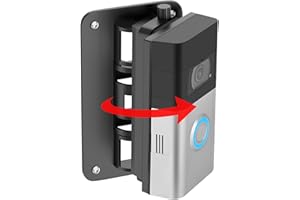 CAGUAN Adjustable Doorbell Angle Mount (30 °to 145°) Compatible with Ring Battery Doorbell (2024 Release)/Wired Pro/Plus/1/2/3/3 Plus/4, Replacement Mounting Holder Bracket Wedge Accessories Kit, No Drill