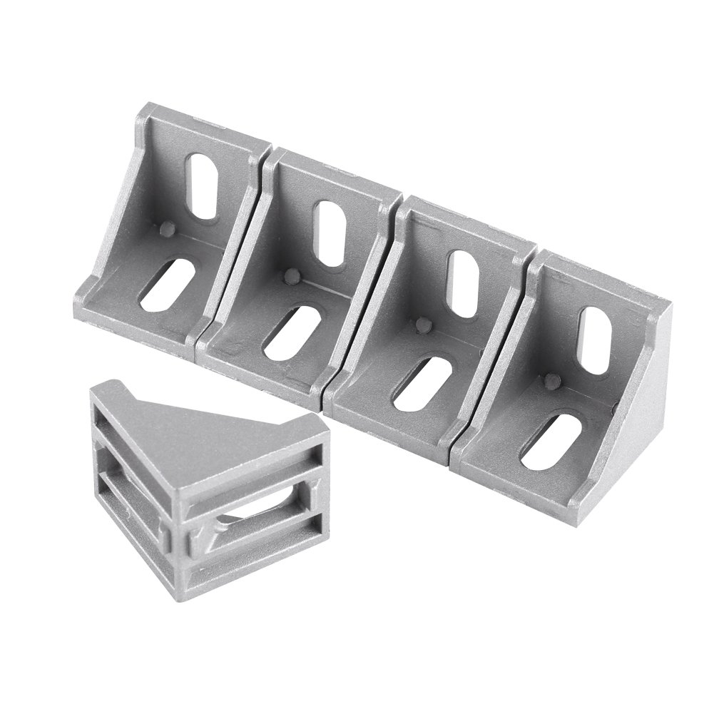 5pcs 4040 Aluminum Alloy Corner Bracket, L Shape Right Angle Joint Brace Fastener Home Hardware 40*40*35mm