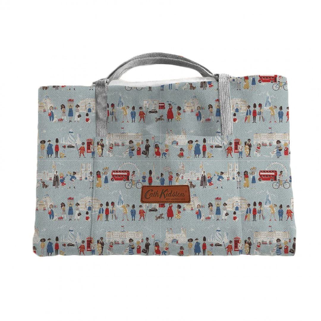 Cath Kidston Dog Travel Blanket, Foldable Machine Washable Pet Blanket, London Print Blanket - 100x70cm