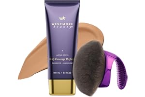 Westmore Beauty Body Coverage Perfector & Blend & Blur Body Brush Kabuki Brush - Waterproof Leg & Body Makeup - Tattoo Cover Up Makeup - 7 Oz (Natural Radiance)