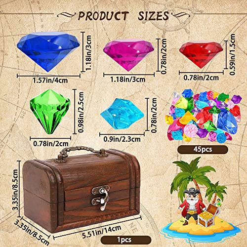 YUJUN Diving Gem Pirate Toys Colorful Pool Acrylic Diamonds Pirate