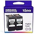 Topink Remanufactured Ink Cartage 245&246 243&244 Replacement for Cannon 245 246 Ink Cartridge Combo Work with Canon PIXMA TR4520 MX492 MX490 MG2520 MG2522 MG3022 Printer (1 Black 1 Tri-Color)
