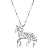 luomart Girls Horse Necklace Gifts for Women,Animal Horses Pendant Necklaces Jewelry for Women