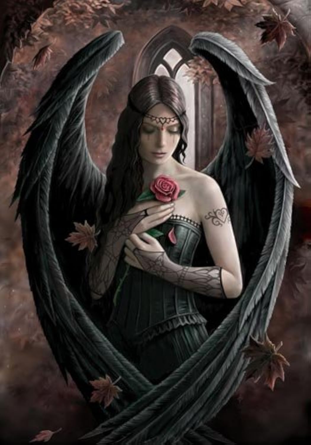 Anne Stokes Greeting Cards - Angel Rose