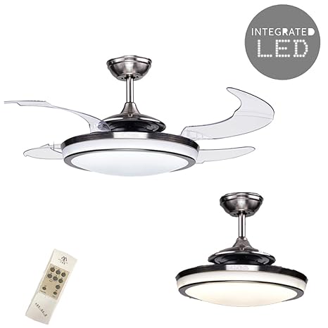 Remote Control Included 121cm Fanaway Polished Chrome Clear