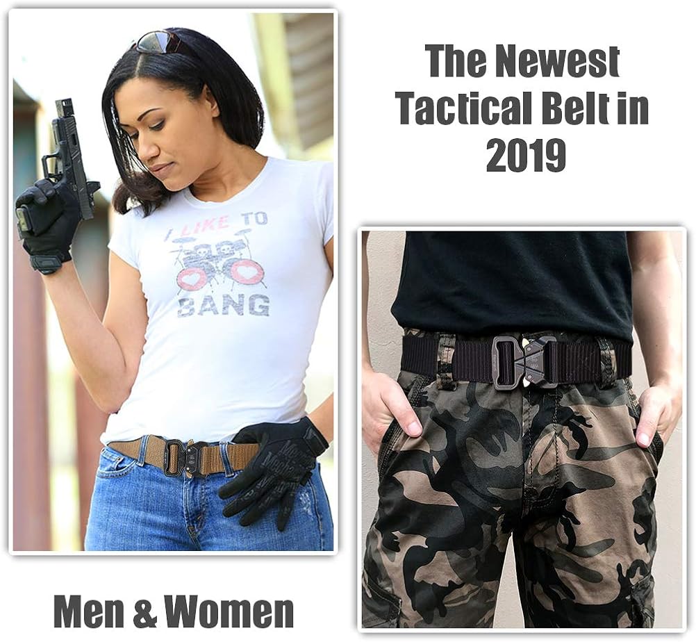 Fairwin Tactical Belt, 1.5 Inch Wide Heavy Duty Military Style Tactical Belts for men: Clothing