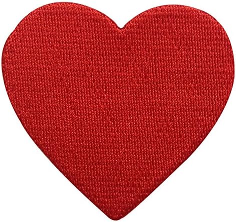 Heart Patch - Iron on Heart for Clothing - Iron on Heart for Fabric -Heart sew on Patch - Clothing Trendy - Nice Size to Help Express Your Own Unique Style or Upgrade Your Favorite Items - Red