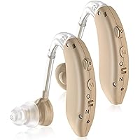 Hearing Aids for Seniors, Invisible Rechargeable Hearing Amplifier with Noise Cancelling for Adults Hearing Loss, Digital Ear