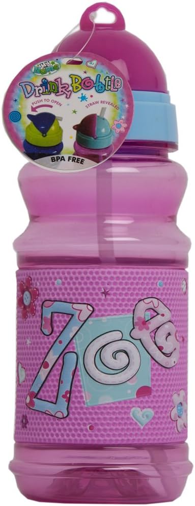 John Hinde Drink Bottle with Straw, Zoe