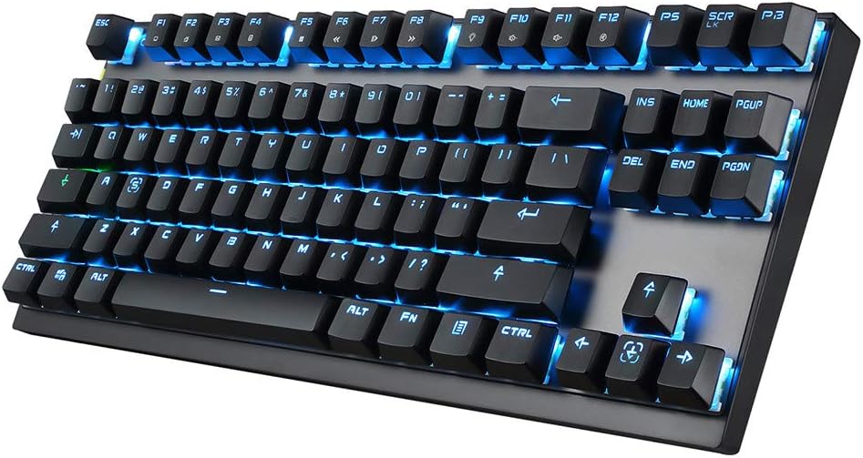 Migugu GK82 2.4Ghz/ Wired Wireless Keyboard Dual Mode Mechanical Keyboard Green Shaft,87 Key for Apple WINXP/VISTA/WIN7/WIN8/WIN10 Apple Operating System (Black)