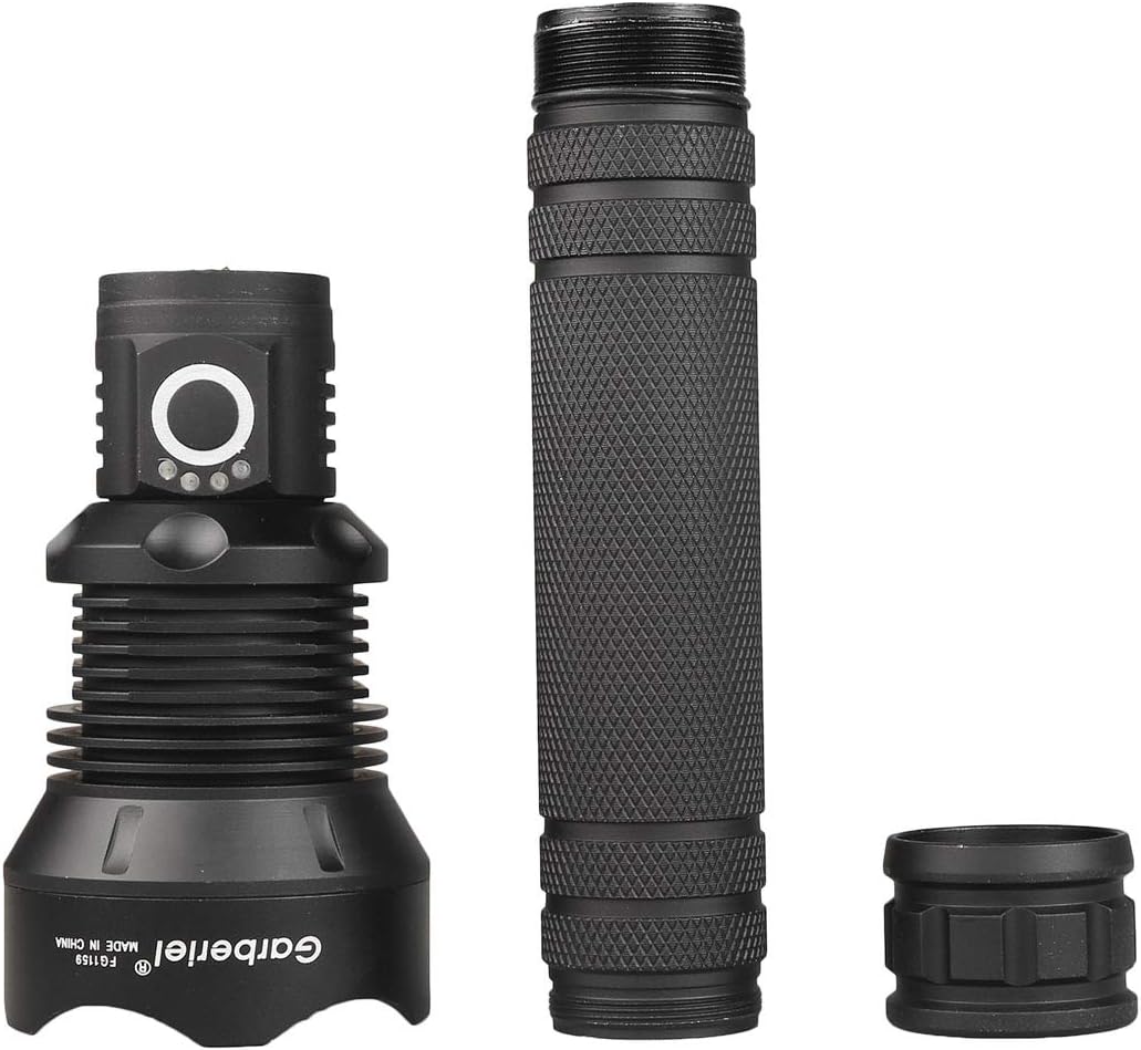 5000 High Lumens Flashlights Super Bright XHP70 LED Flashlight 3 Modes Rechargeable Torch Light with 18650 Battery and USB Cable - - 