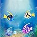 Robot Fish Toy Electric Bionic Fish with Smart Senor Diving Floating for Aquarium Pool Cute Magic Clownfish Electric Fish Fishing by Magical Imaginary(Set of 4)