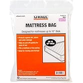 U-Haul Queen Mattress Bag &ndash; Heavy-Duty Plastic Protection for Moving &amp; Storage  &ndash; 92" x 60" x 10" (1-Pack)