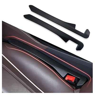 IHOTDER 2PCS Car Seat Gap Filler - Car Seat Gap Filler Organizer for Holding Phone,Key,Purse - Universal Car Gap Filler Fits Car Truck SUV Car Interior Accessories (Black/2PCS)…