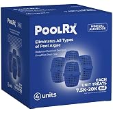 PoolRx 101003 4-Pack Blue Units Swimming Pool Algaecide, 4 Pack