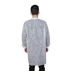 Cleaing Pack of 10 Disposable Lab Coats for Adult