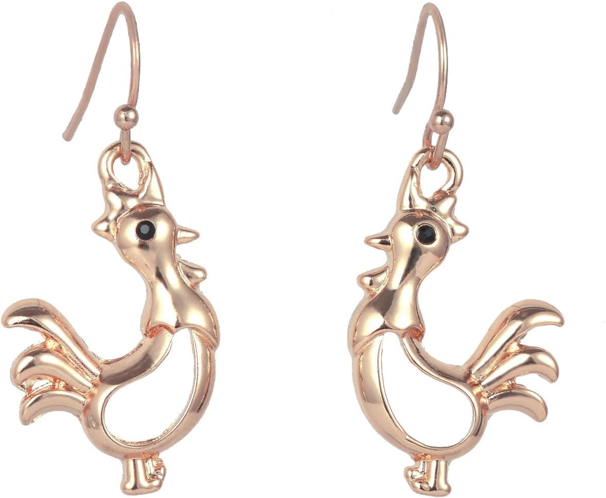 TUSHUO Unique Hollow Design Chicken Wire Hook Dangle Earrings Funny Design Lovely Gift For Girl Women