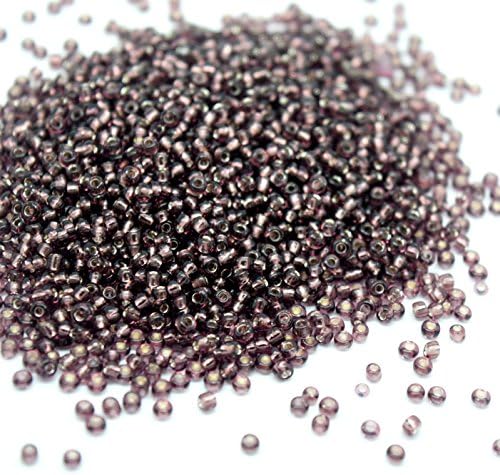 Seed Glass Beads - Pick Colour and Size - 1.8x2mm (11/0) 5000pcs / Amethyst by STAR BEADS