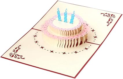 Amazon 用紙spiritz 6pcs Pop Upカード誕生日クリスマス3dカラー印刷3d Happy誕生日カードの女性子供 ポストカード 絵柄付はがき 文房具 オフィス用品