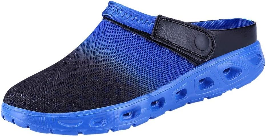 Linkay Slippers for Party Men Boys Students Summer Outdoor Gradient Color Mesh Breathable Beach Sandals Hole Sports Shoes Fashion 2019 Red,Black,Sky Blue,Dark Blue