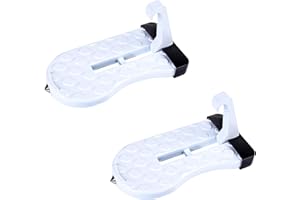 LIGHUFEIC 2 Pack Universal Car Door Step for Easy Access to Rooftop - Fits Most Cars, SUV, and Trucks,Foldable Car Door Step Stand Pedal(White)