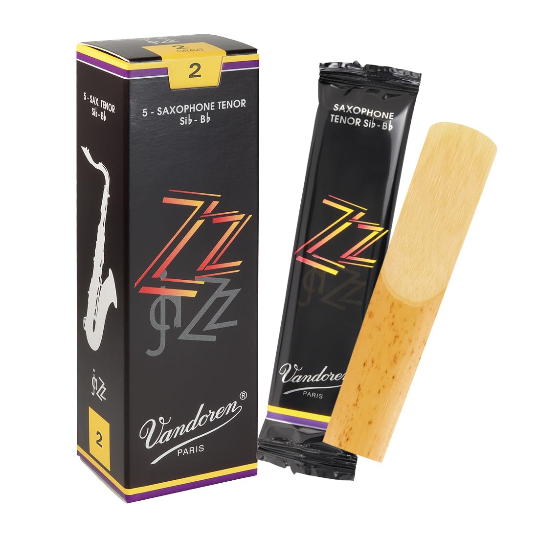 Vandoren ZZ Tenor Saxophone Reeds - Box of 5 - Strength 2