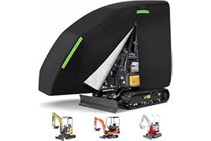 ciciglow Mini Excavator Cover, for Bobcat E20/ for KX015-4/ for Takeuchi, Water Proof Excavator Cover with Zipper, 210D Oxfor