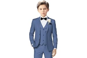 LOPEN STU Boys Suit 3 Piece Tuxedo Suits for Boys Wedding Easter Outfits Kids Formal Suit Dress Jacket Vest Pants Bowtie Set