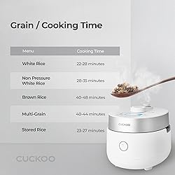 CUCKOO IH Twin Pressure Small Rice Cooker 15 Menu