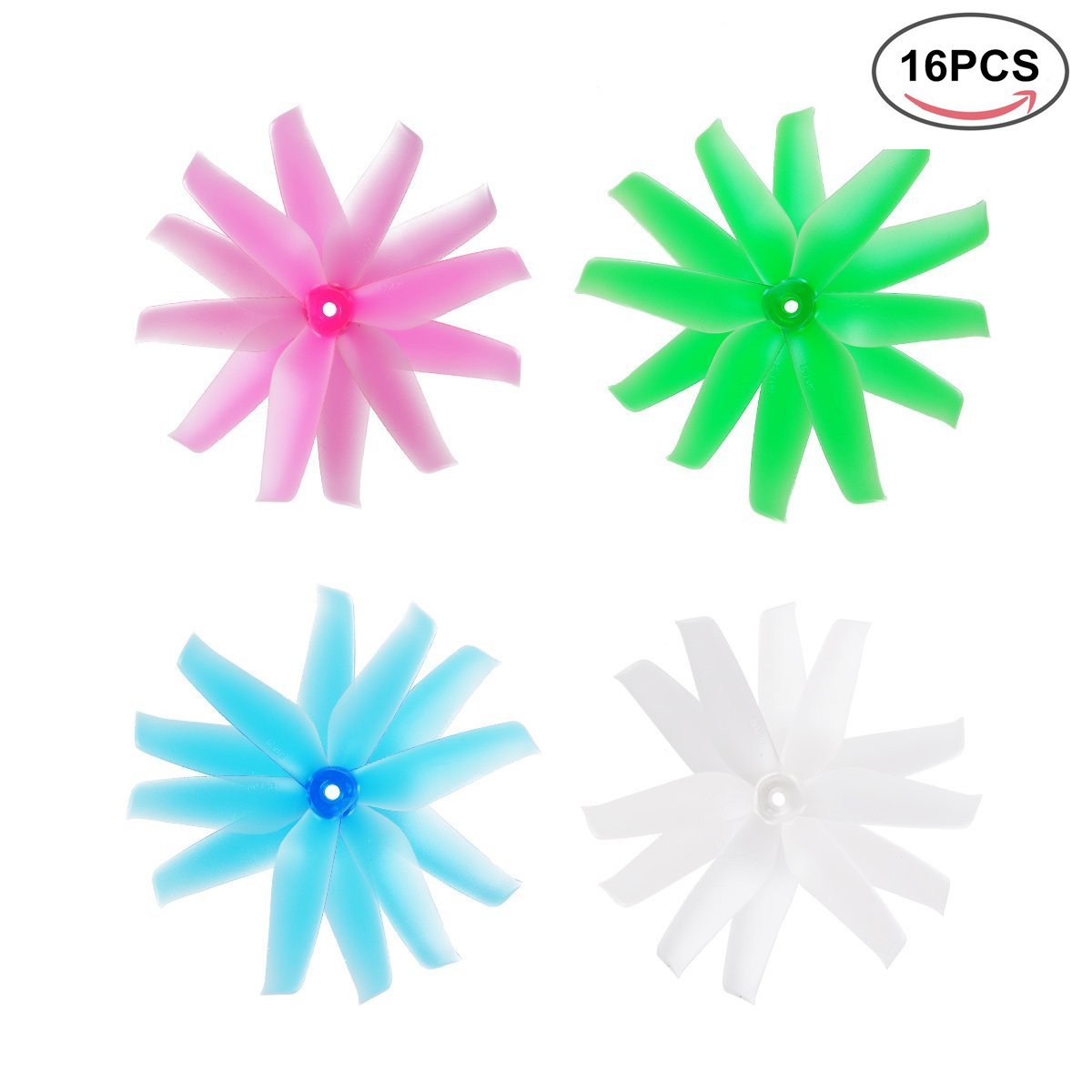 Crazepony UK pcs Transparente Tri Blade Propellers Propulsores CCW CW para QAV