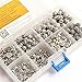 GEM-Inside Bali Style Metal Antique Tibetan Silver Spacer Beads Charms 400Pcs Jewelry Findings Jewelry Making DIY for Jewelry Making Findings (Included Plastic Container)