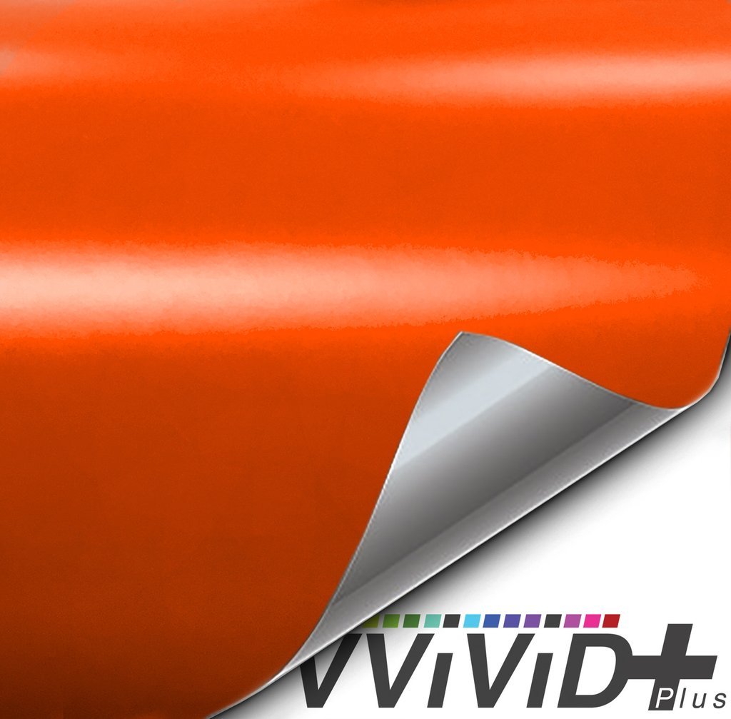VViViD Premium Vinyl Wrap Film (25ft X 5ft, Matte Arancio Argos
