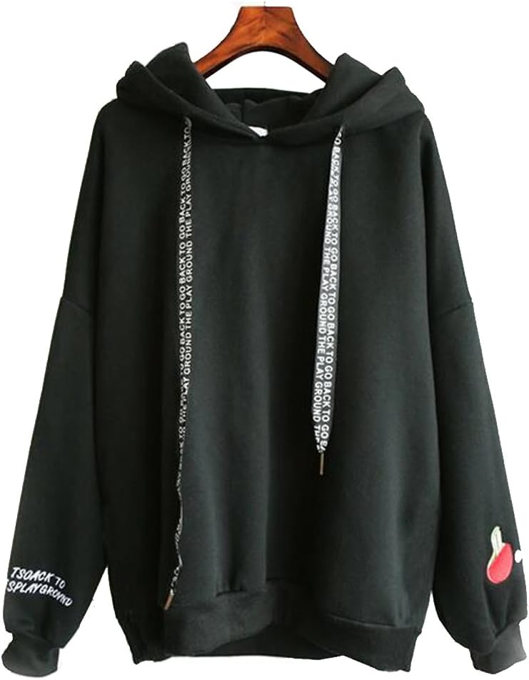 Cuty Doll Sweatshirt Cashmere Harajuku Embroidery Letter Drawstring Kawaii Street