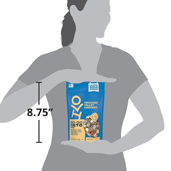 ORCHARD VALLEY HARVEST GO GO KETO MIX, 8 OZ (PACK OF 1), DARK CHOCOLATE ALMOND BUTTER ALMONDS, PEPITAS, ALMONDS, PEANUTS, WALNUTS AND PECANS. LOW CARB, GLUTEN FREE, NON GMO, ON THE GO SNACK FOR THE