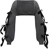Verdusa Women's Bow Tie Bolero Shrug Crochet Cardigan Knit Cropped Ballet Shoulder Shrug Long Sleeve Sweater