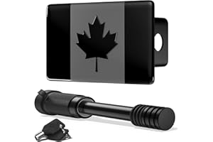 OGYE Canada Flag Metal Trailer Hitch Cover for 2 Inch Receivers, Canadian Flags Hitch Covers for RV, Trailer, Car(with 5/8-In