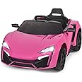 Costzon Ride on Car, 12V Battery Powered Electric Vehicle w/Manual & Remote Control Modes, LED Lights, Horn, Music, MP3, USB, TF, 3 Speeds, Spring Suspension, Ride on Toy for Boys & Girls (Pink)