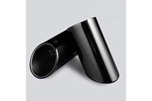 Dsycar Black Coated Polished Finish Stainless Steel Car Exhaust Muffler Tip Pipe Compatible with VW Volkswagen JETTA 2009-2018 / SAGITAR 2011-2015 / POLO 2012-2014 / GOLF 7 2013-2015 (Black)