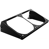 3 Angles Adjustment PC Fan Bracket Computer Case Chassis Cooling Fan Radiator Conversion Adapter Holder for PC Case Heatsink-240 Black