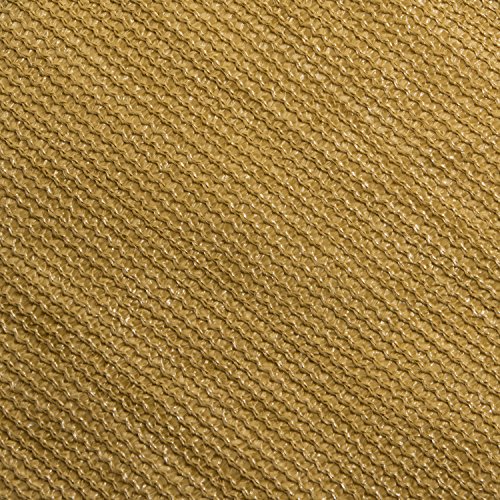 ALEKO PLK0505BE Pet Dog Kennel Sun Shade Cover Weather Protection with Aluminum Grommets 5 x 5 Feet Beige