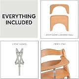 hauck Beta+ Natural Wooden High Chair Set 6 Months to 90 kg with Wheels view 5