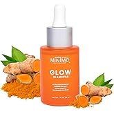 Minimo Glow in a Bottle with Ultra-Concentrated Natural Turmeric Skin Brightening Oil for Dark Spots | Turmeric Facial Repair Serum Cleanses Skin | Turmeric Serum for Face - 1 Fl. Oz Travel Size