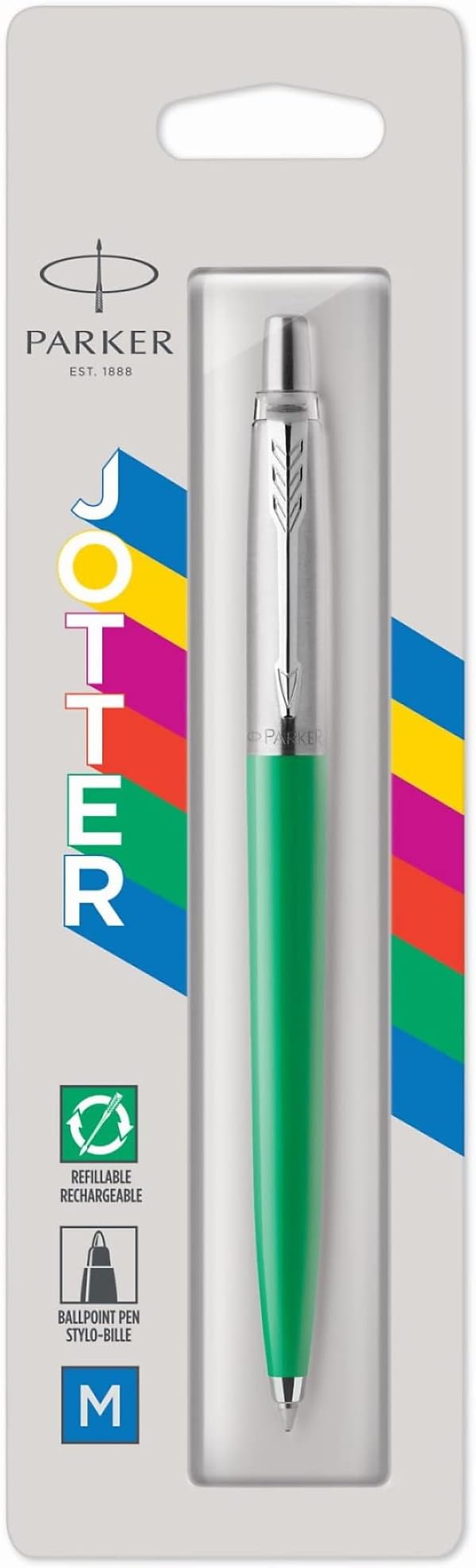 Parker Jotter Originals Ballpoint Pen Classic Green Finish Medium Point Blue Ink