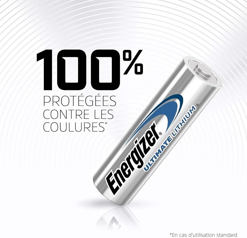 Ultimate Lithium Piles AA (Lot de 4), la Plus Durable au Monde