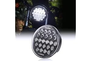 Tugwuetlwu 5.75 5 3/4 Motorcycles Led Headlight Compatible with Harley Davidson Sportster Dyna Iron 883 Street Bob Triple Low Rider Wide Glide Headlamp with High/Low Beam & DRL -Black