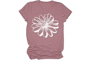 BOFUPAGO Graphic Tees Shirts for Womens Trendy Printed T Shirt Summer Short Sleeve Crewneck Tops Cute T-Shirt Casual Loose Blouse