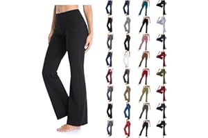 Tthxqing Work Yoga Pants for Women Office Wide Leg Women High Waist Yoga Pant Pocket Gym Fitness Capri Leggings Workout Pants